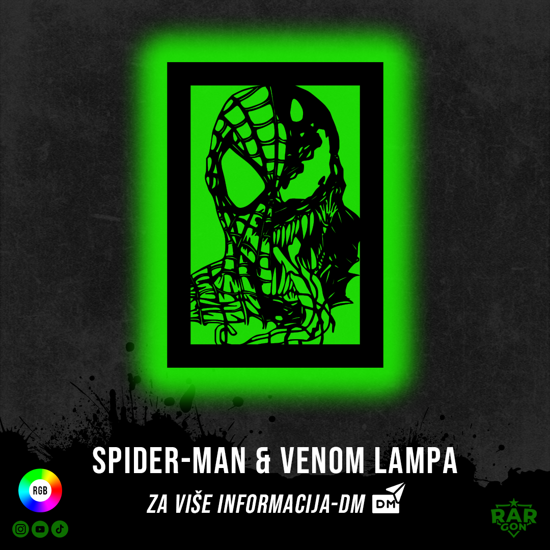 SPIDER-MAN &amp; VENOM LAMPA 