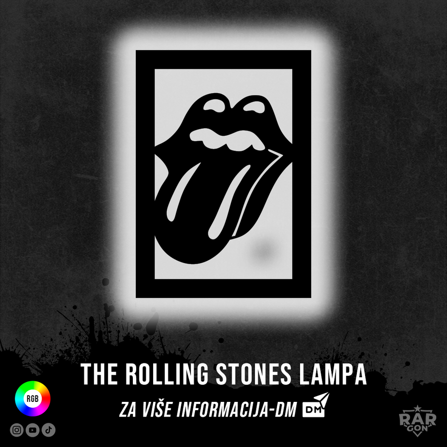 THE ROLLING STONES LAMPA 